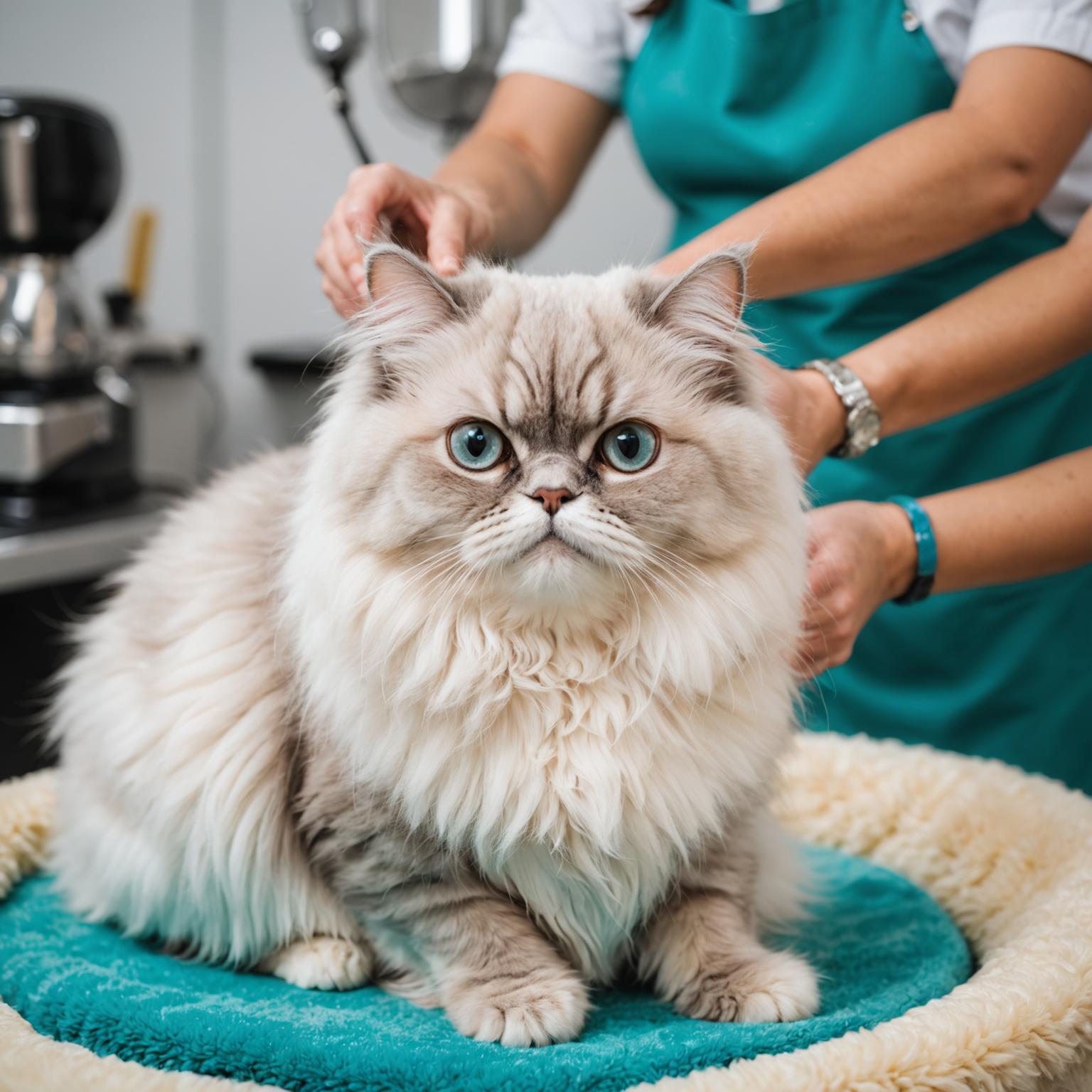 Professionally groomed cat featured at PawPerfect Grooming salon