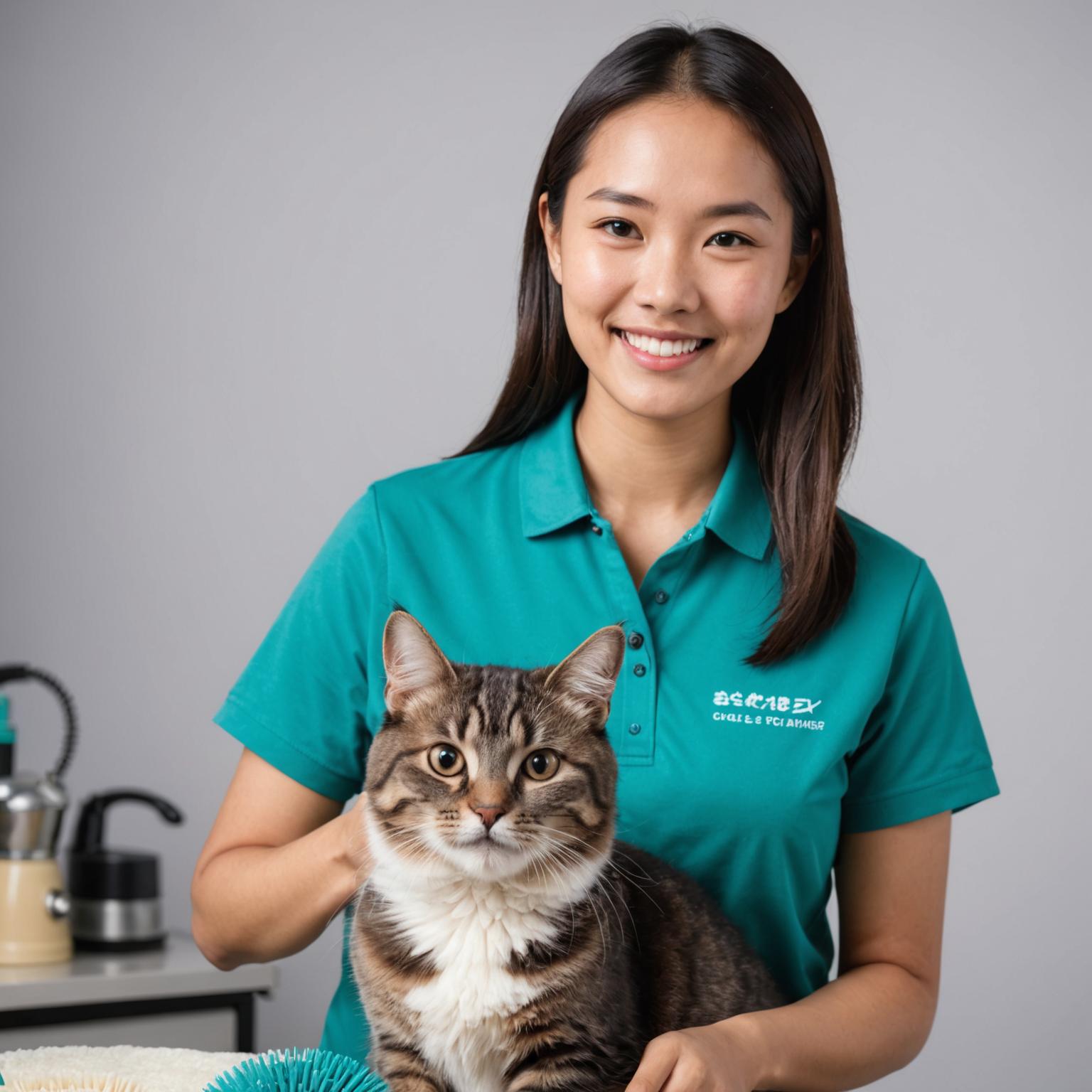 Mia Chen, Cat Grooming Specialist at PawPerfect Grooming